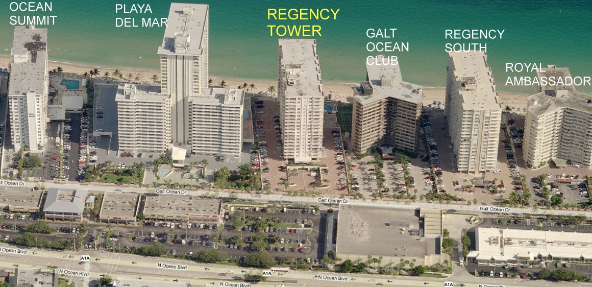 Aerial photo of Regency Tower