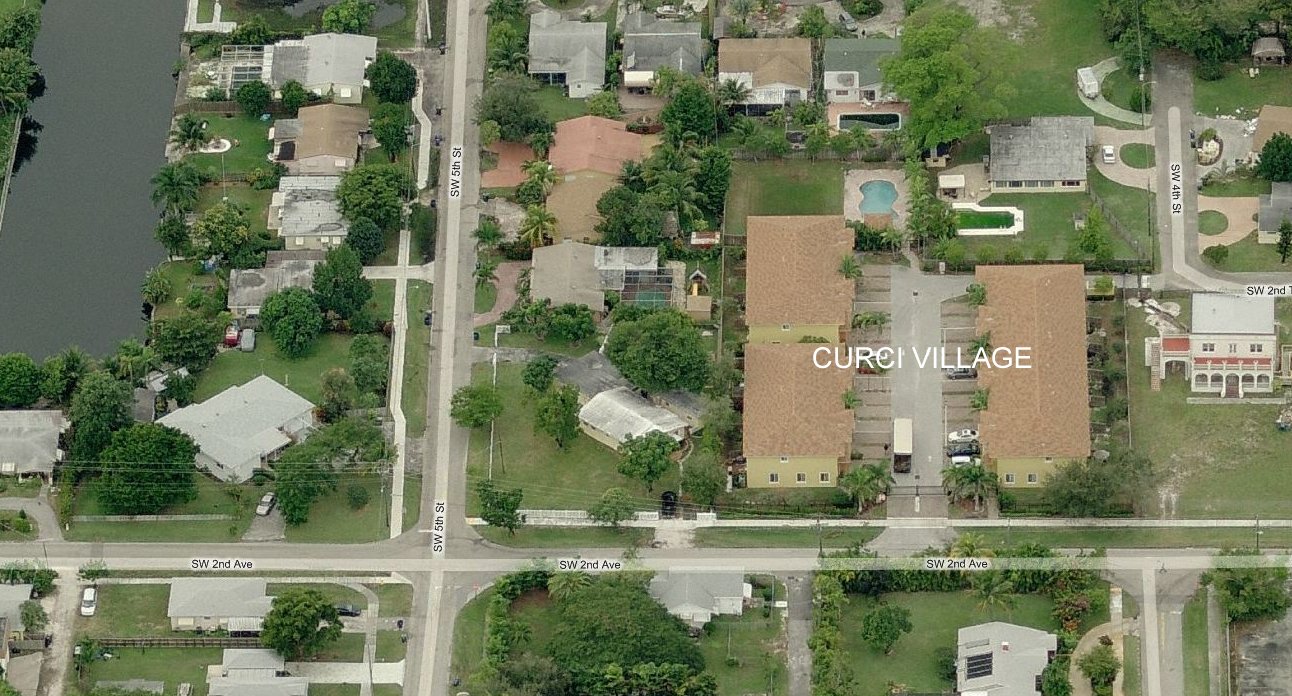 Aerial photo of Curci Village