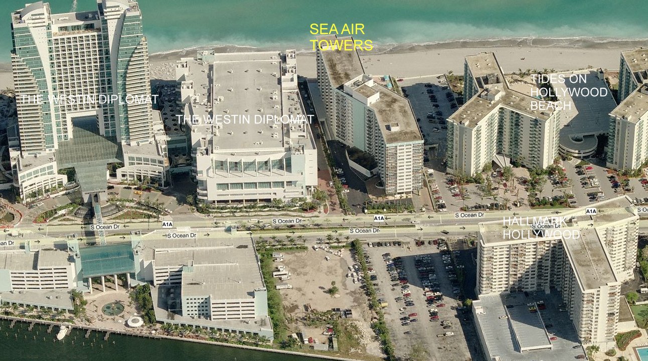 Aerial photo of Sea Air Towers