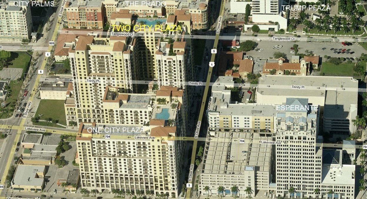 Aerial photo of Two City Plaza