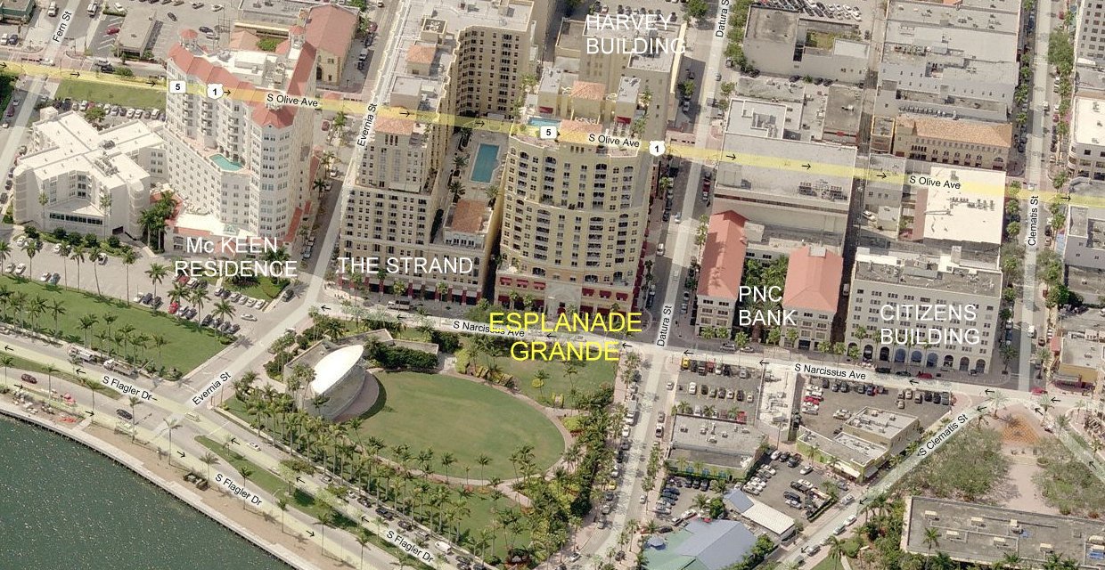 Aerial photo of Esplanade Grande