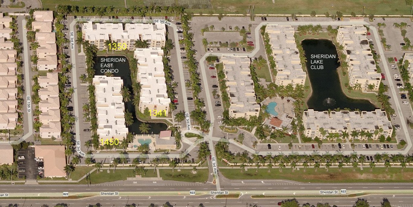 Aerial photo of Sheridan East Condo