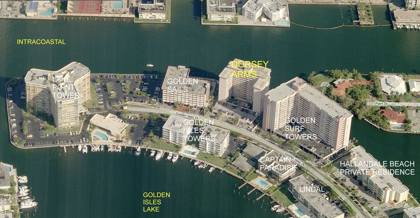 Aerial photo of Dorsey Arms