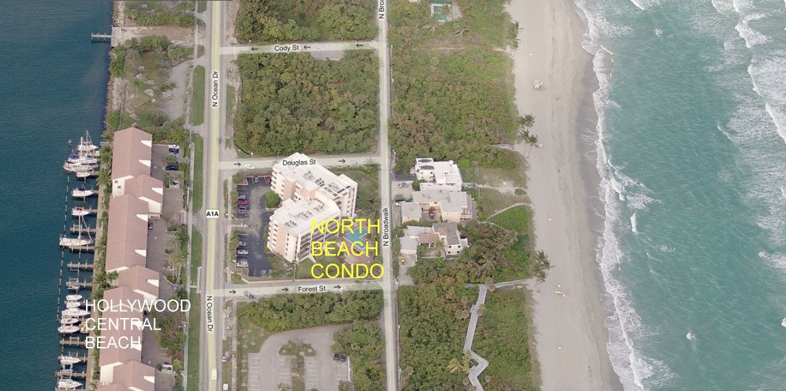 Aerial photo of North Beach Condo