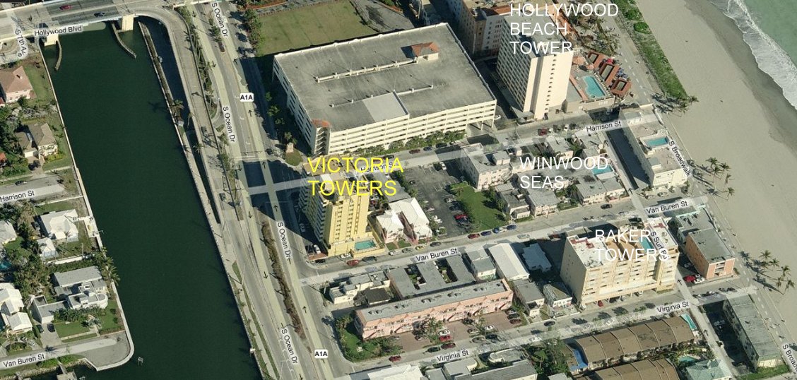 Aerial photo of Victoria Towers