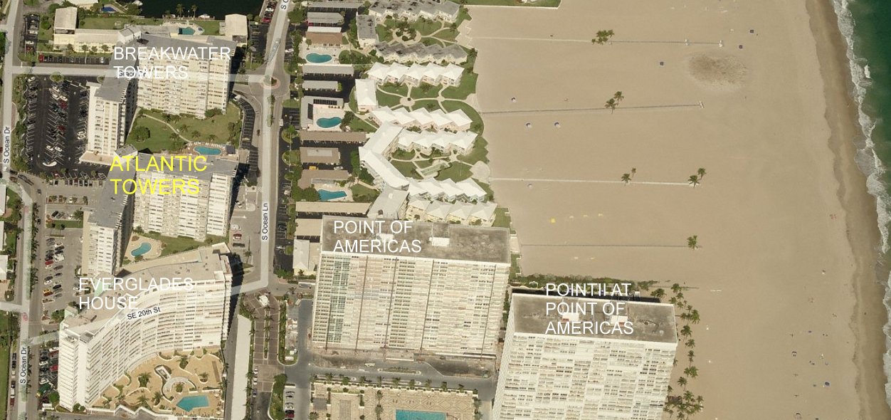 Aerial photo of Atlantic Towers