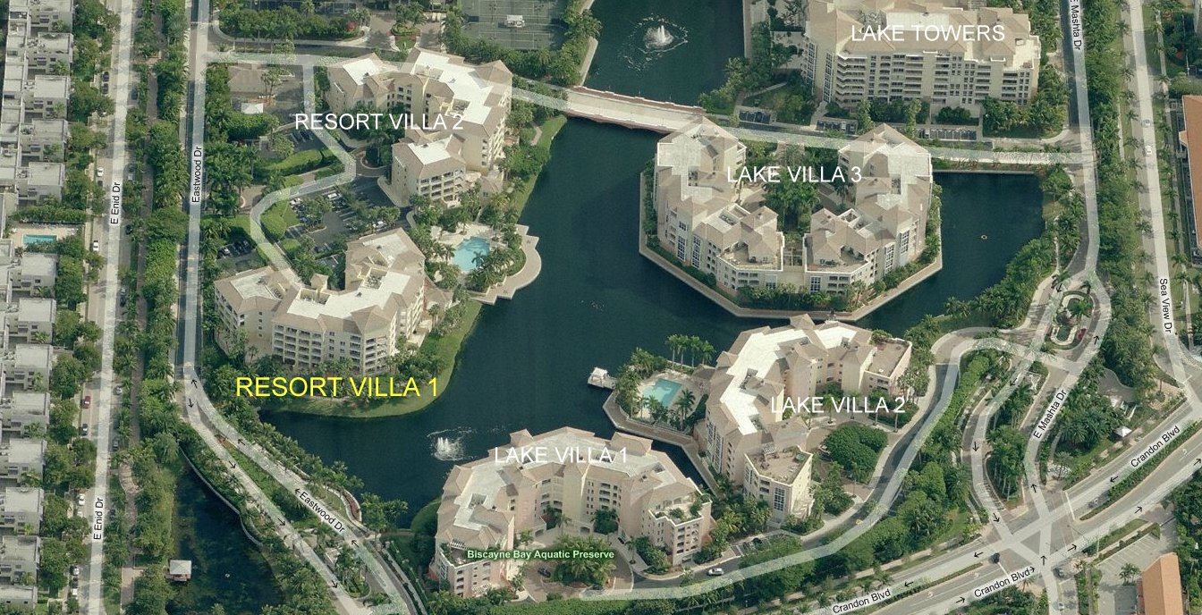Aerial photo of Resort Villa 1