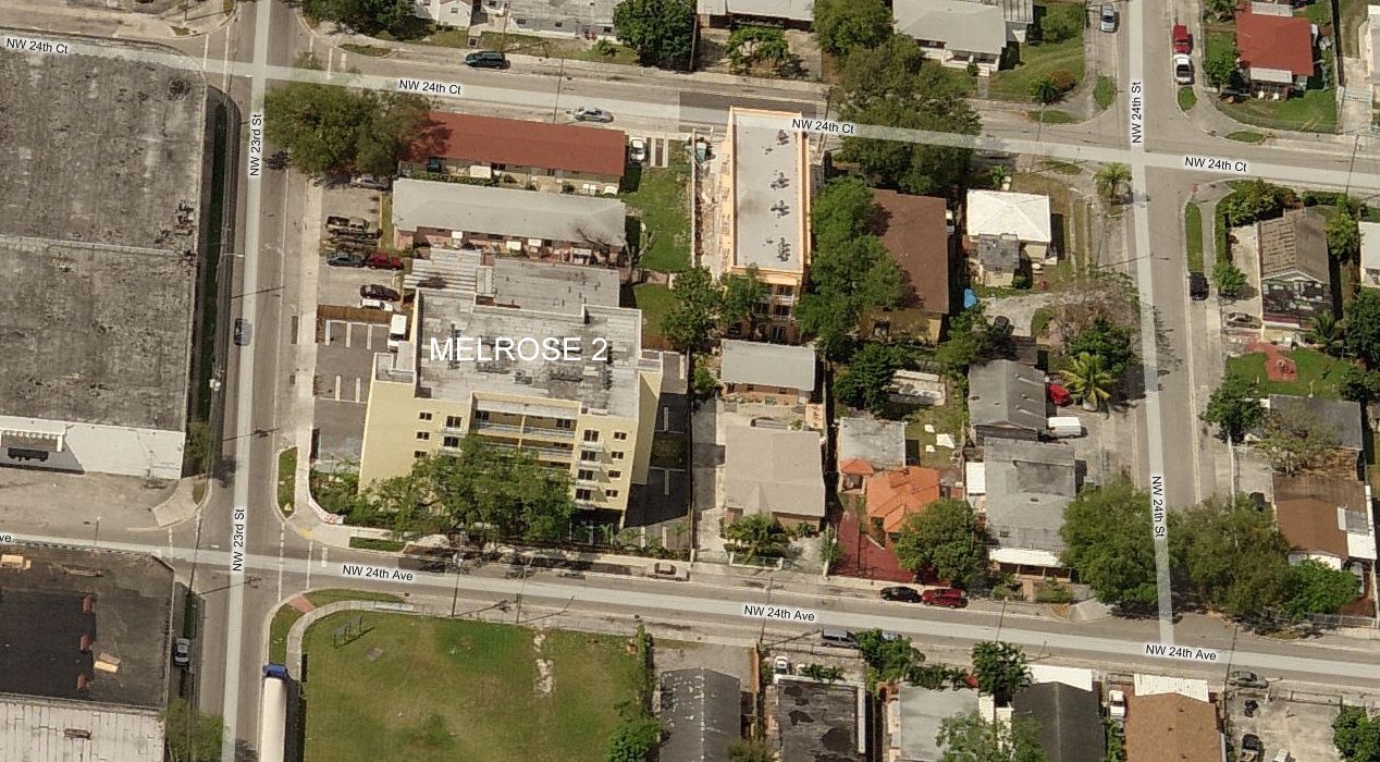 Aerial photo of Melrose Apts 2