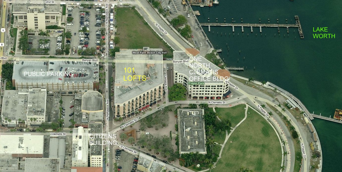 Aerial photo of 101 Lofts