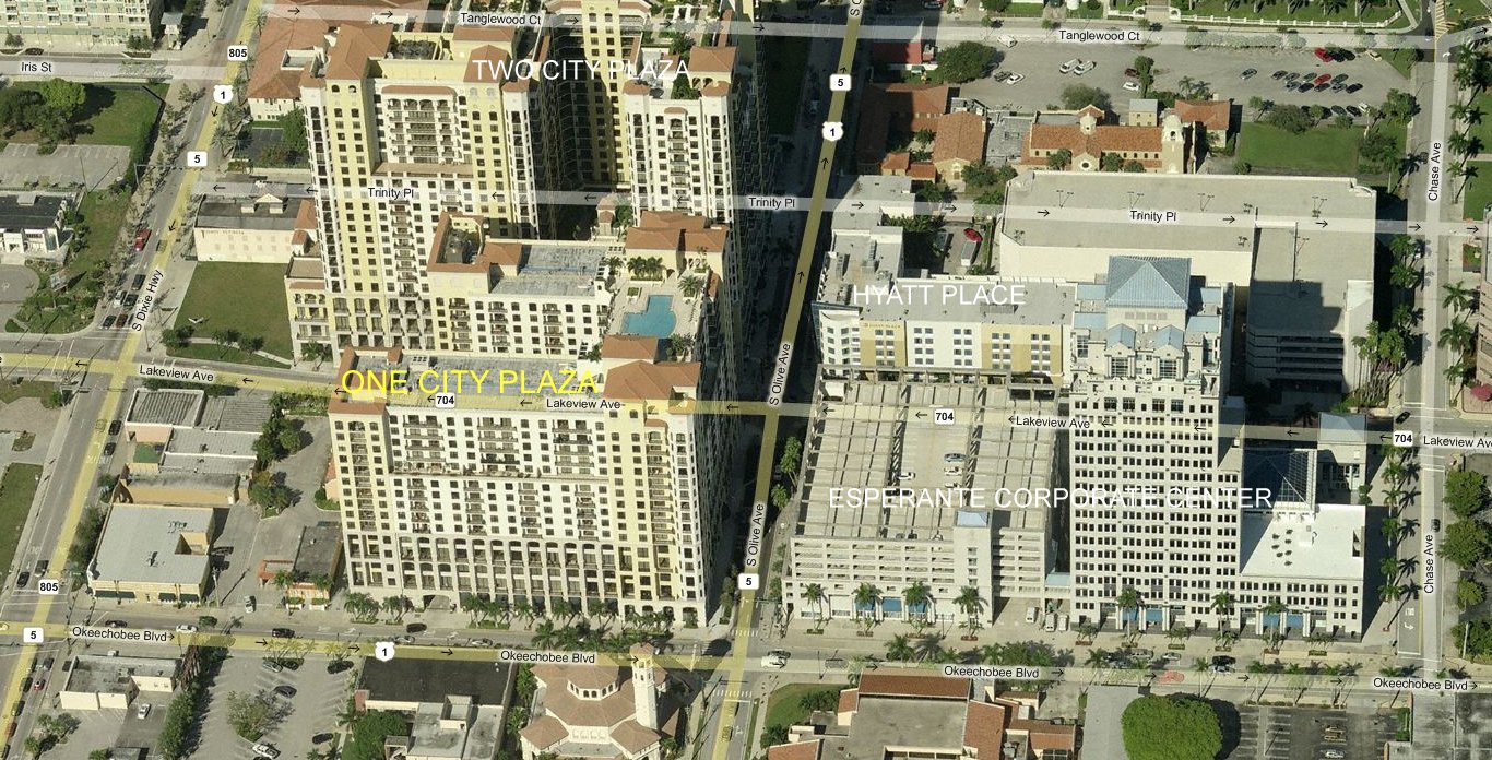 Aerial photo of One City Plaza