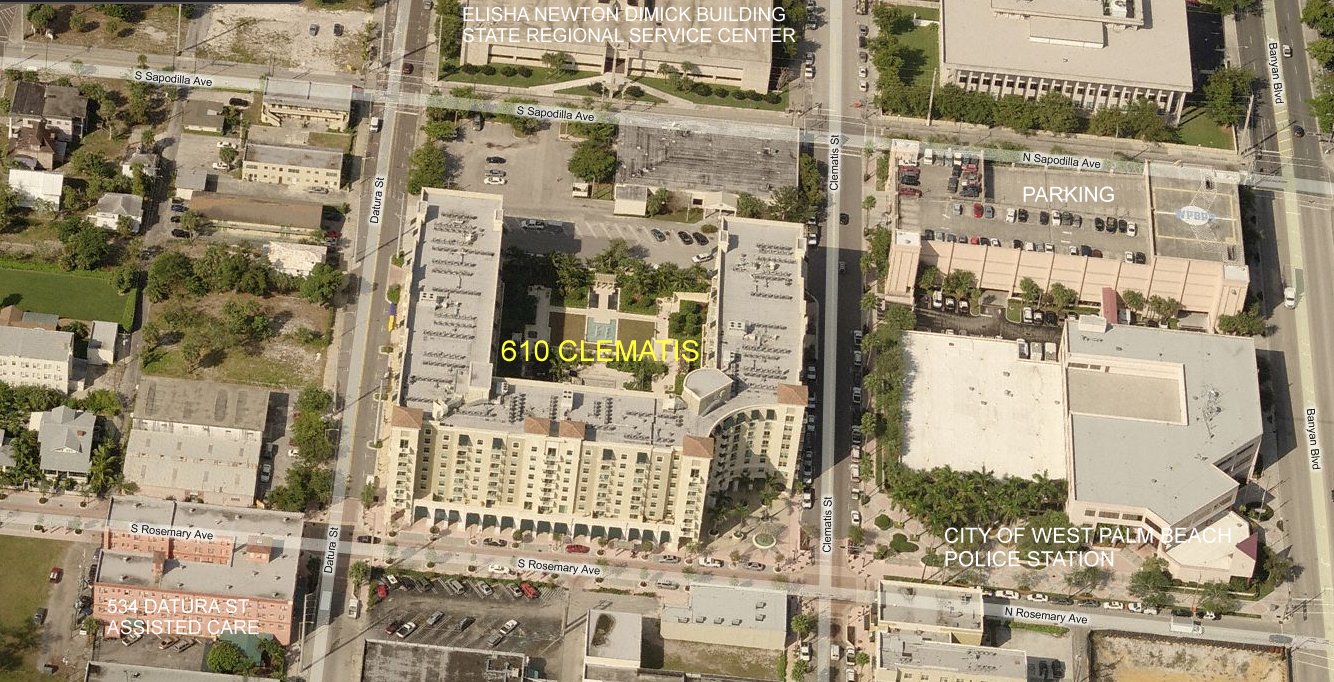 Aerial photo of 610 Clematis