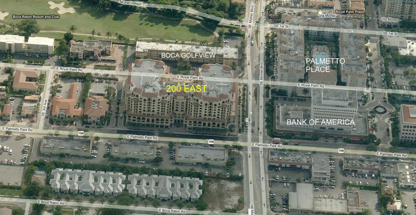 Aerial photo of 200 East