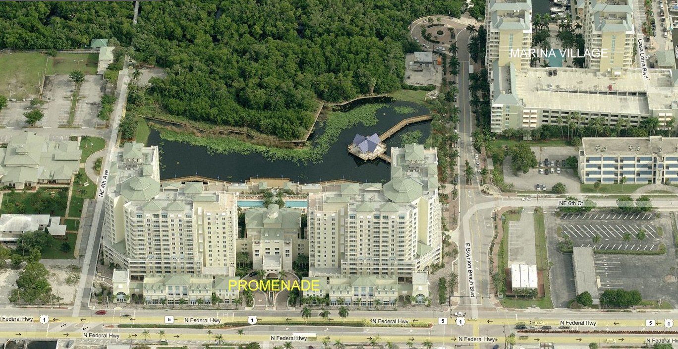 Aerial photo of Promenade