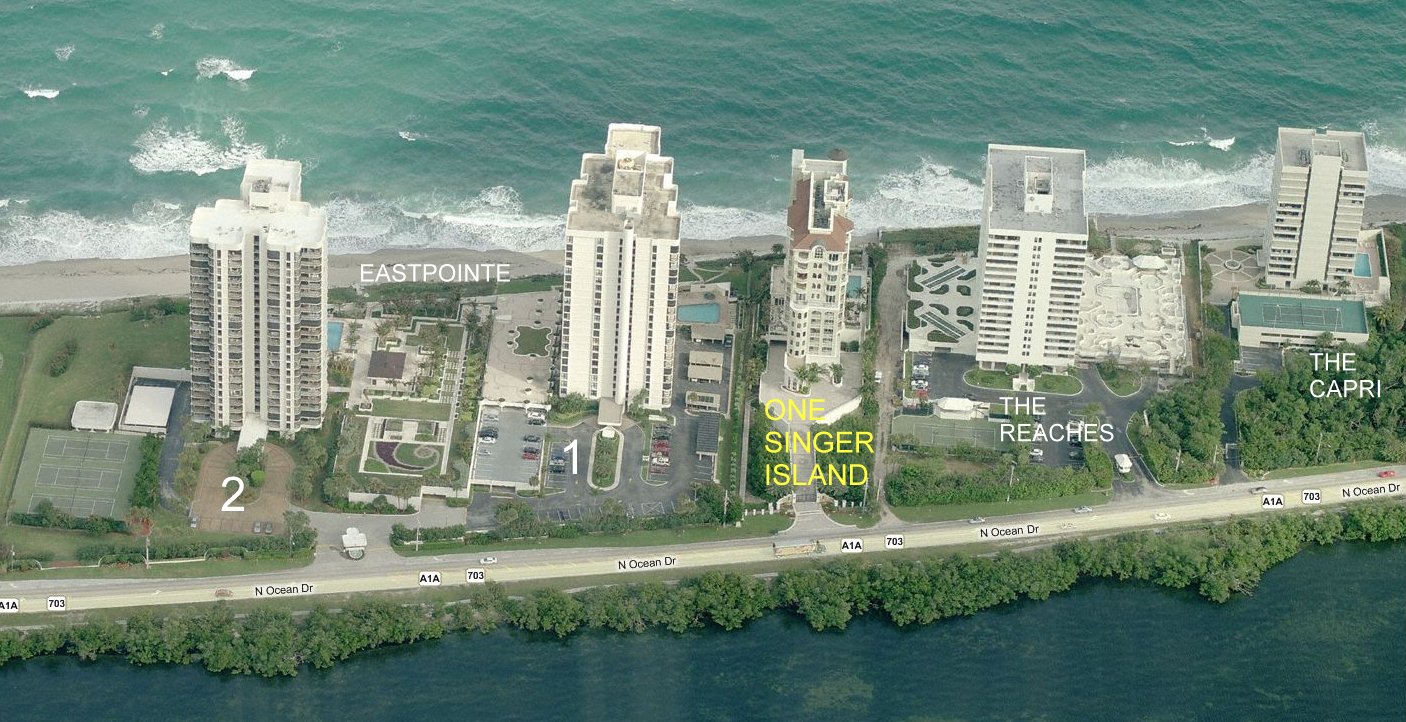 Aerial photo of One Singer Island