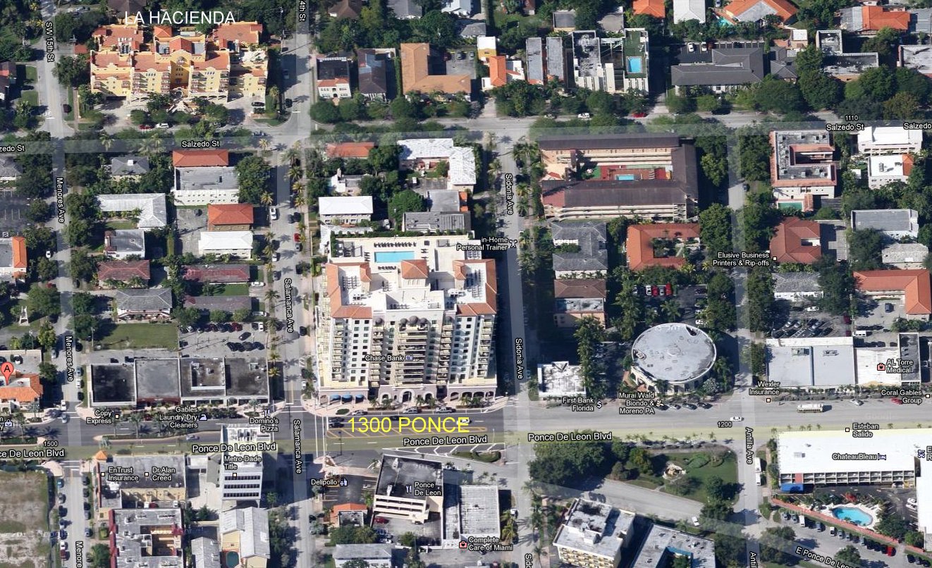 Aerial photo of 1300 Ponce