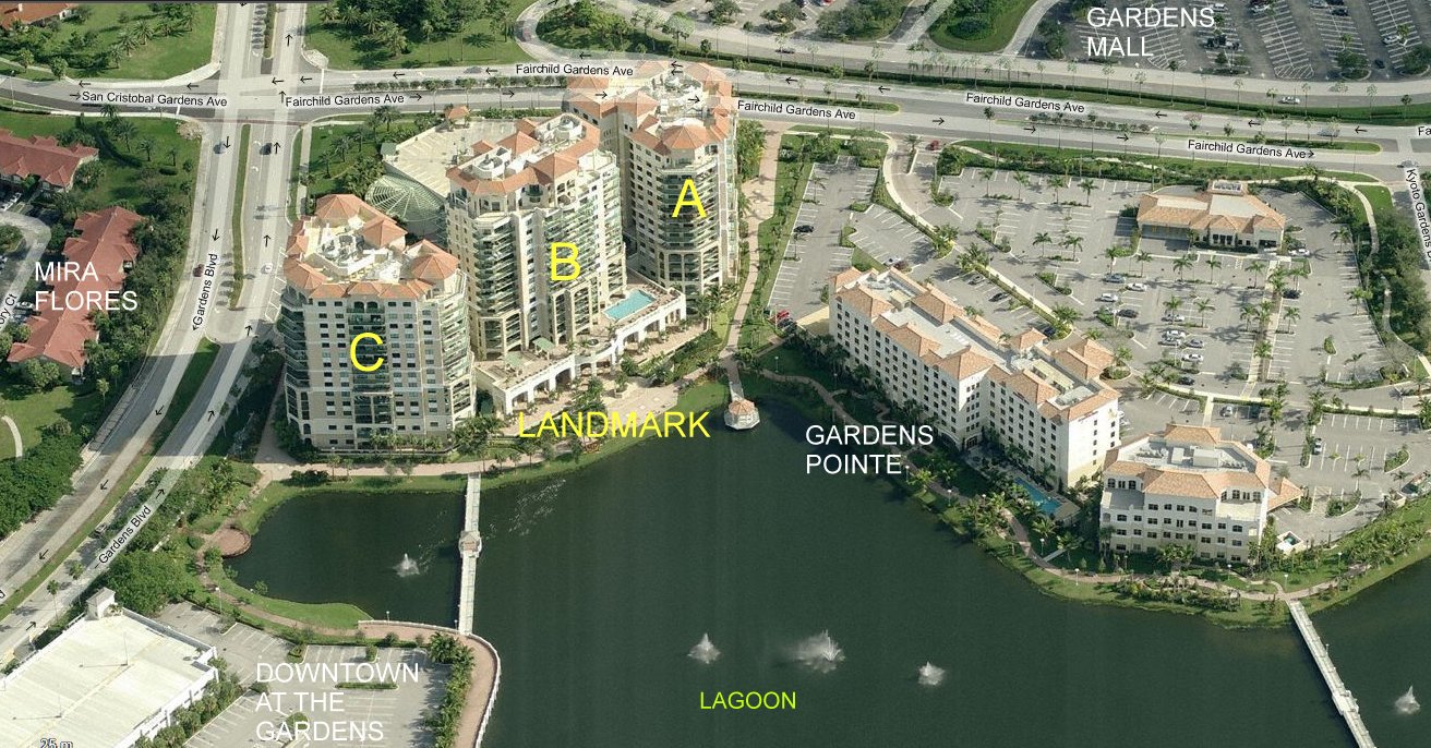 Aerial photo of Landmark at Palm Beach Gardens A-B-C