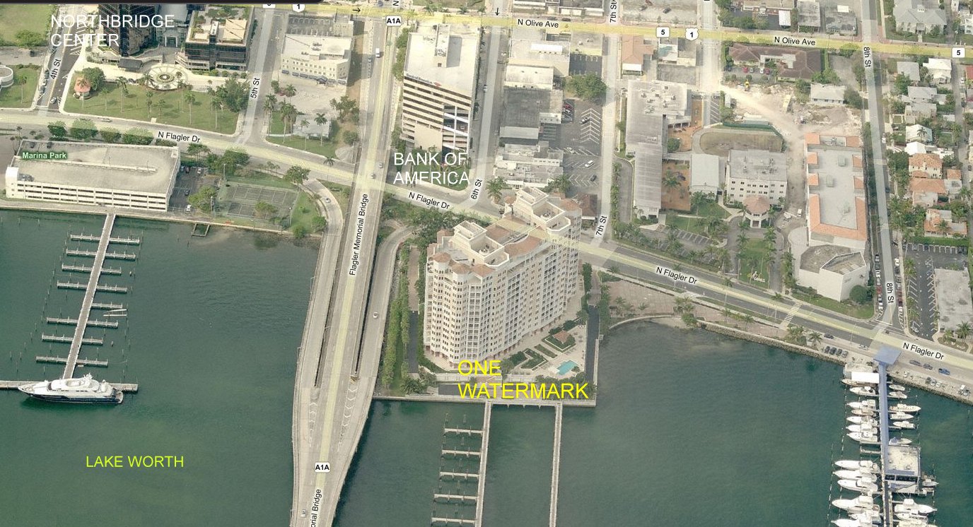 Aerial photo of One Watermark Place