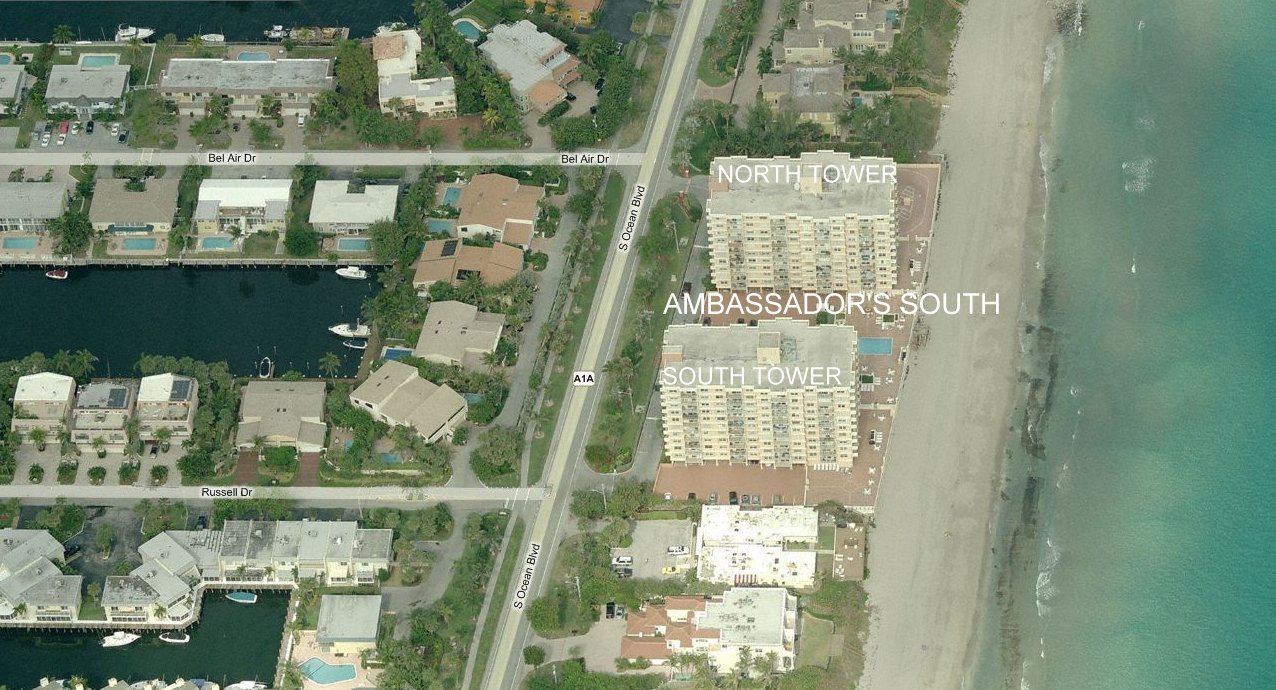 Aerial photo of Ambassador's One South (North Tower)