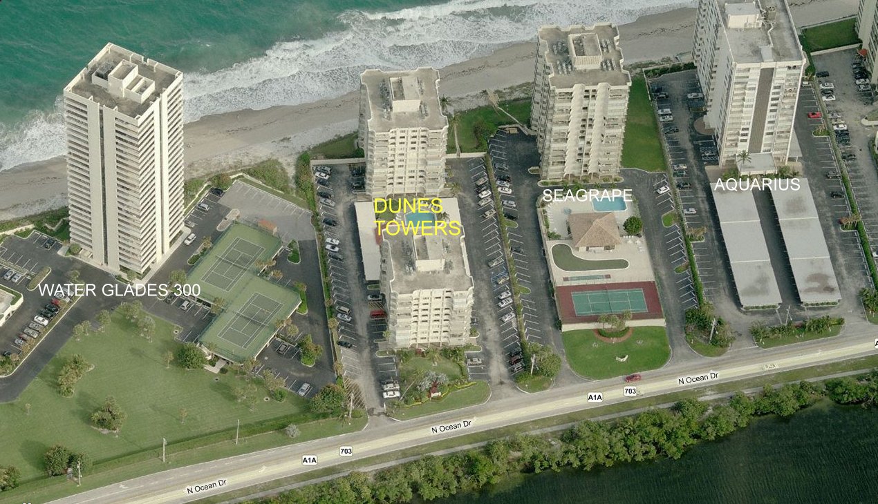 Aerial photo of Dunes Towers A & B