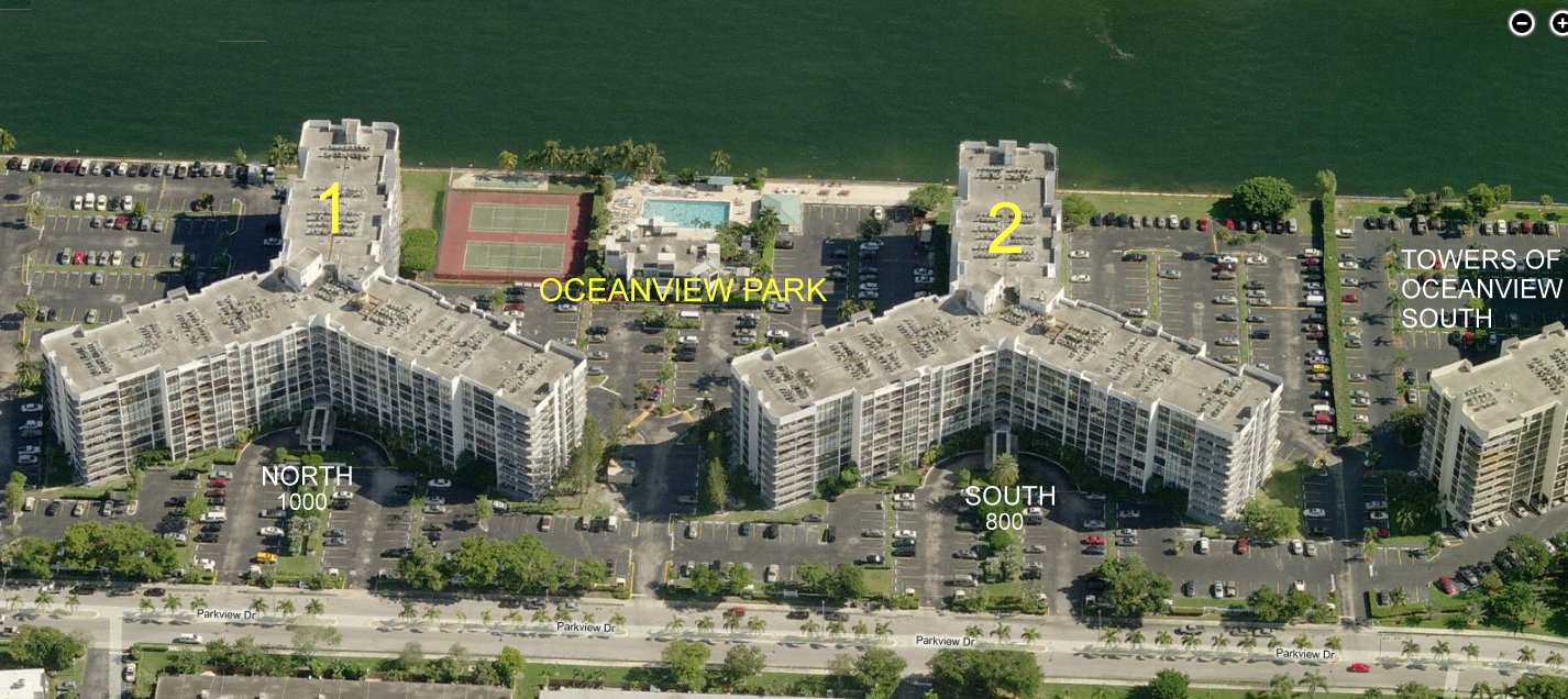 Aerial photo of Oceanview Park (North & South)