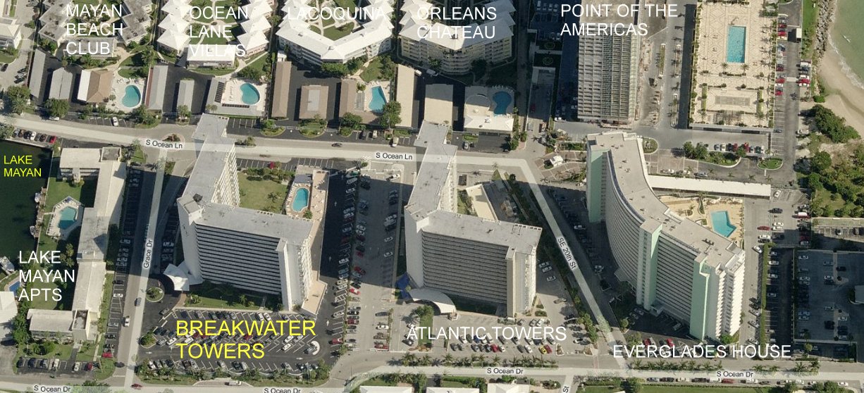 Aerial photo of Breakwater Towers