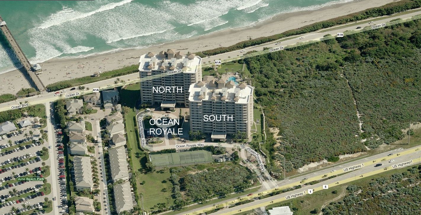 Aerial photo of Ocean Royale (North & South)