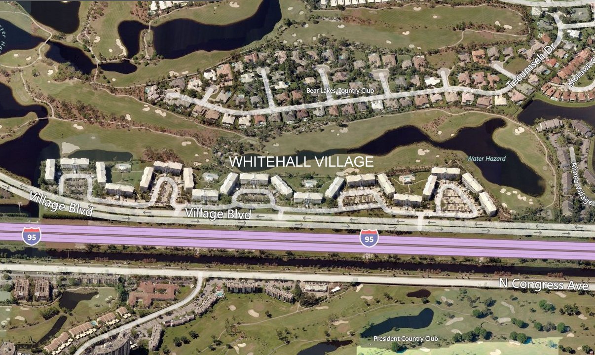 Aerial photo of Whitehall Village
