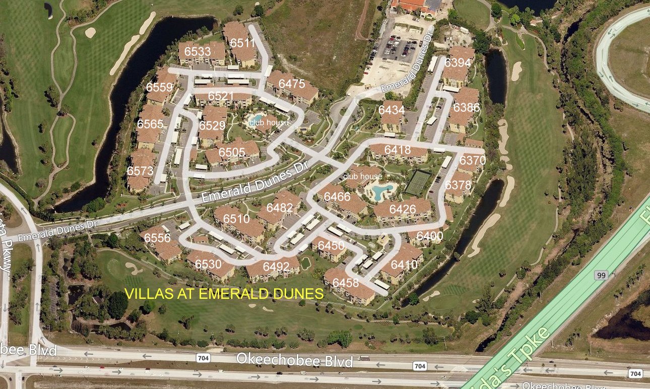 Aerial photo of Villas at Emerald Dunes