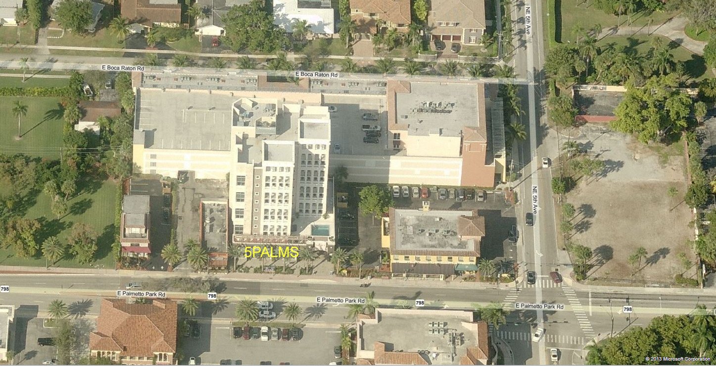 Aerial photo of 5 Palms