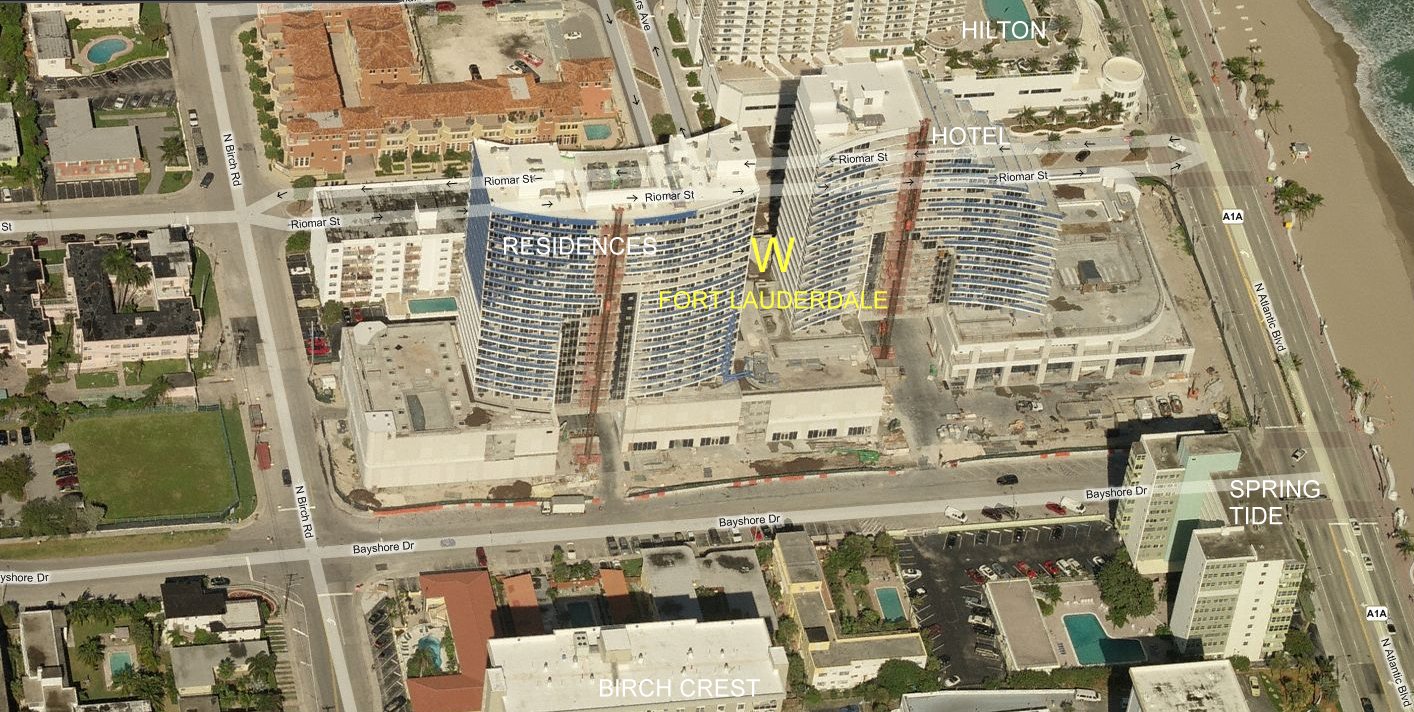 Aerial photo of W Residences