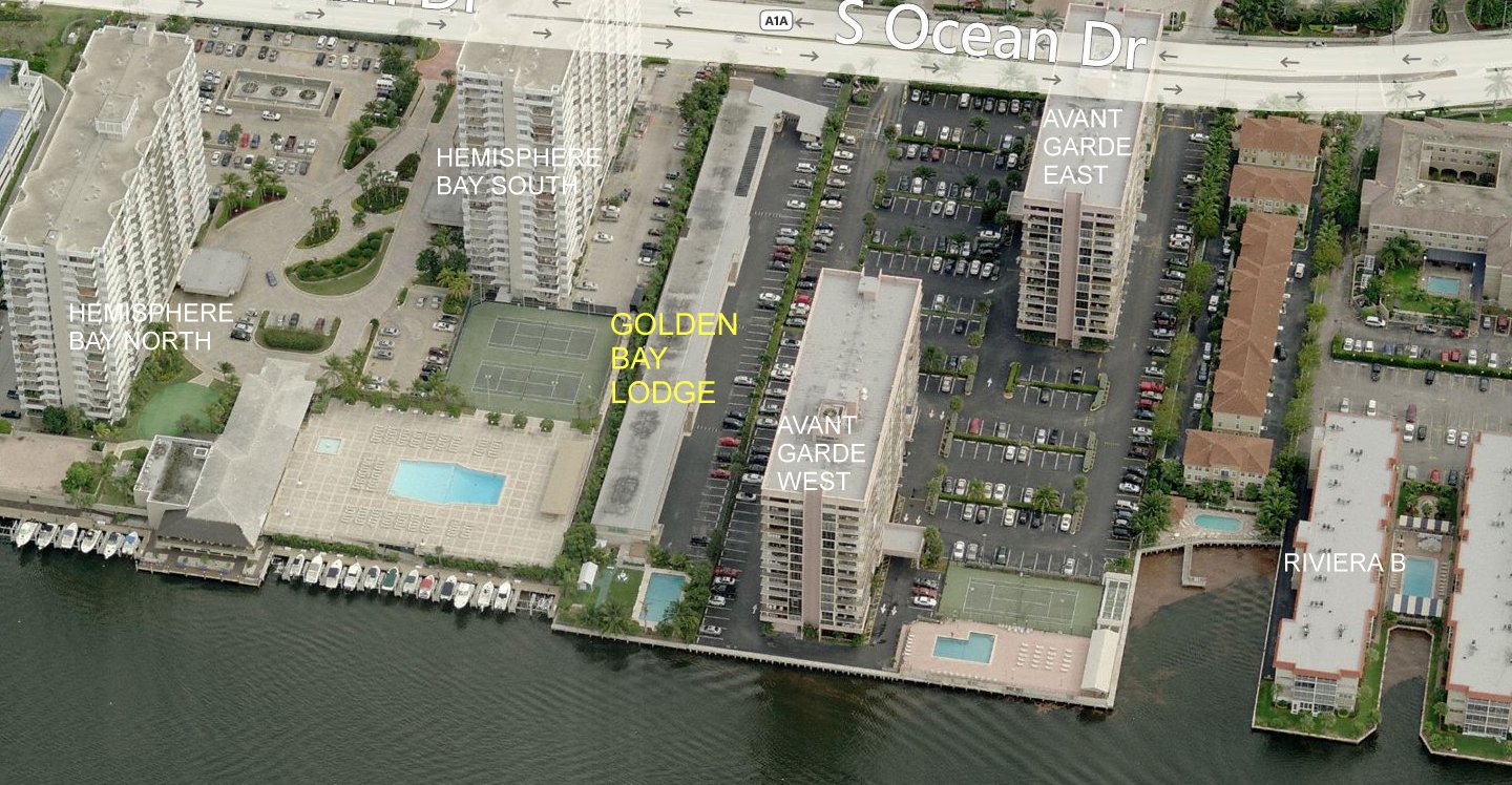 Aerial photo of Golden Bay Lodge