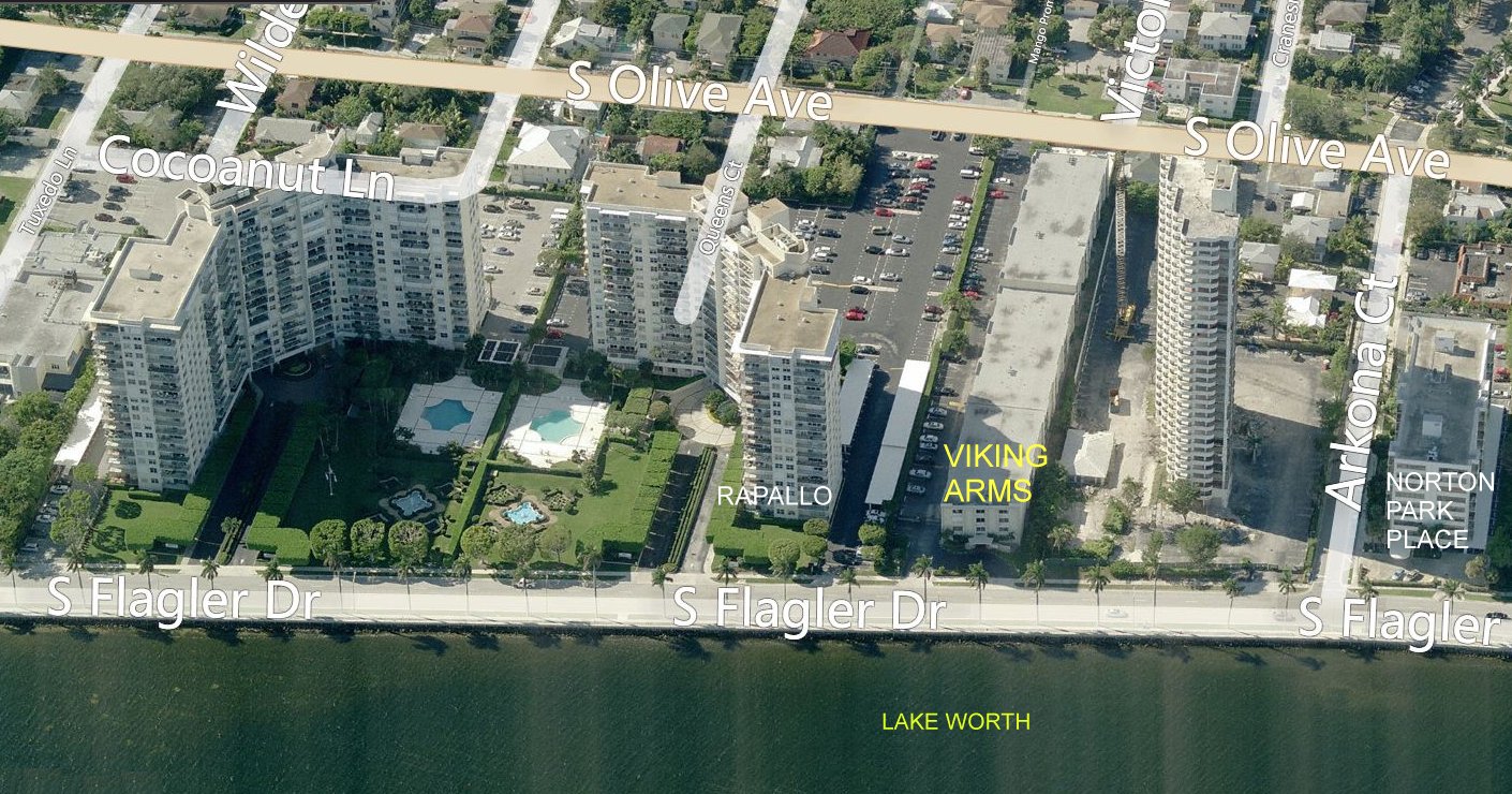 Aerial photo of Viking Arms