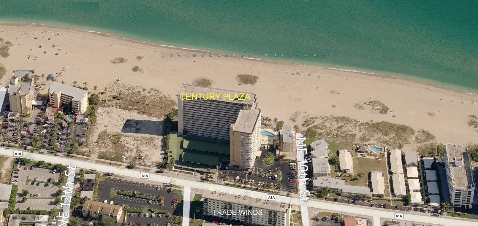 Aerial photo of Century Plaza