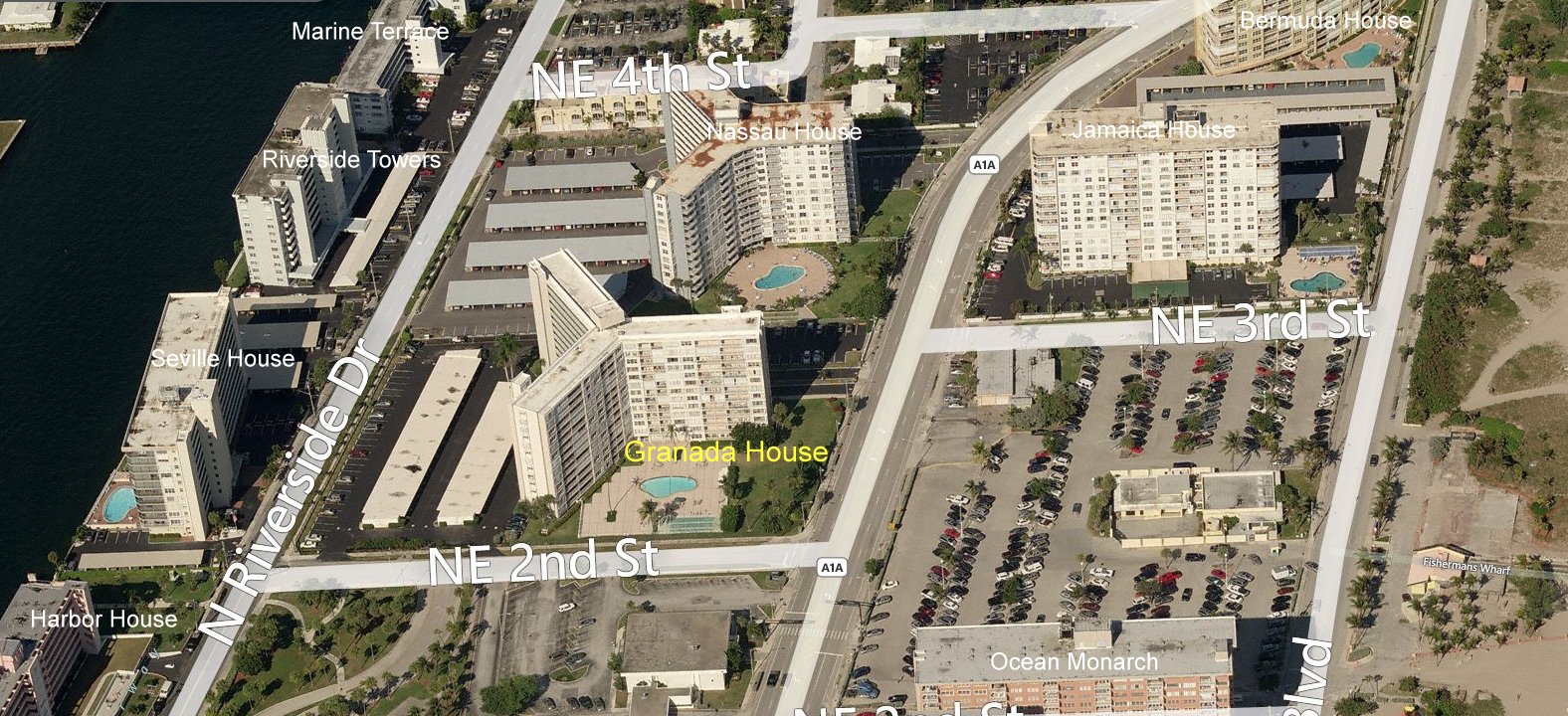 Aerial photo of Granada House