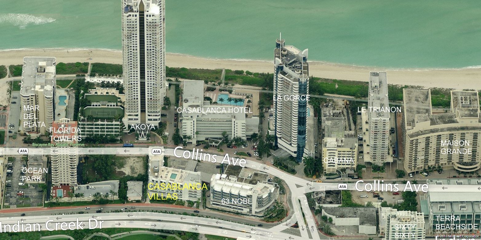 Aerial photo of Casablanca Villas