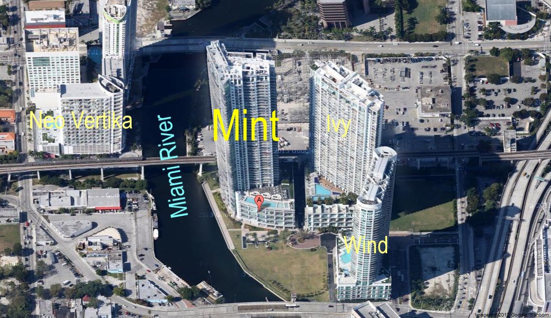 Aerial photo of Mint Riverfront