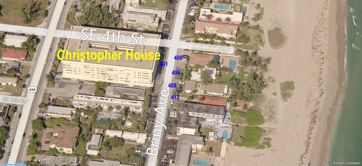 Aerial photo of Christopher House