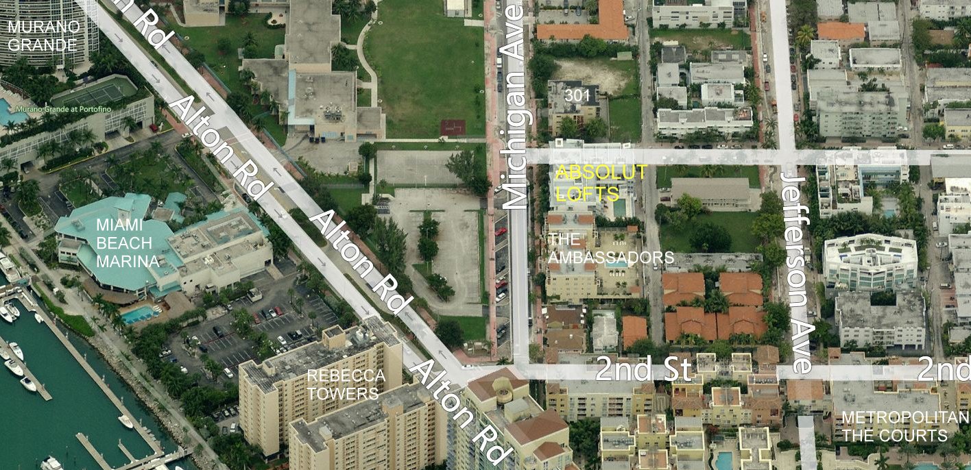 Aerial photo of Absolut Lofts