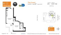 Unit H1807 floor plan