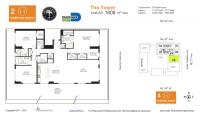 Unit H1808 floor plan