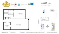 Unit B807 floor plan