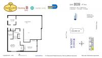 Unit B809 floor plan